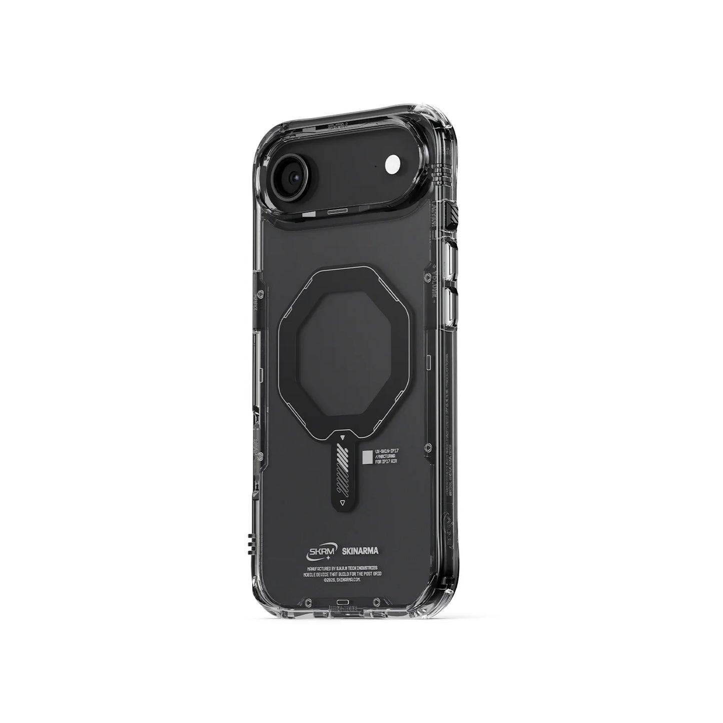 iPhone 17 Air Uyumlu Kılıf Mag-Şarj Özellikli Şeffaf Airbag Tasarımlı Skinarma Saido Kapak