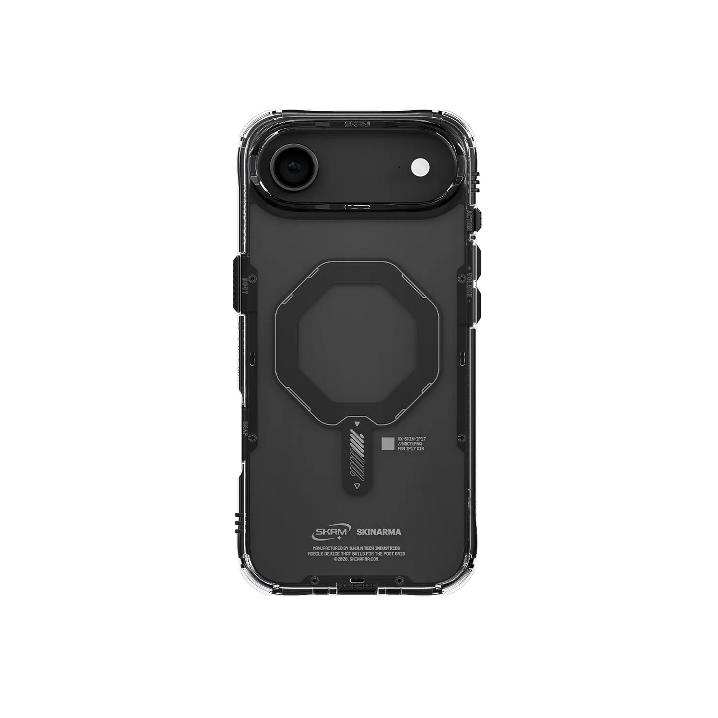 iPhone 17 Air Uyumlu Kılıf Mag-Şarj Özellikli Şeffaf Airbag Tasarımlı Skinarma Saido Kapak