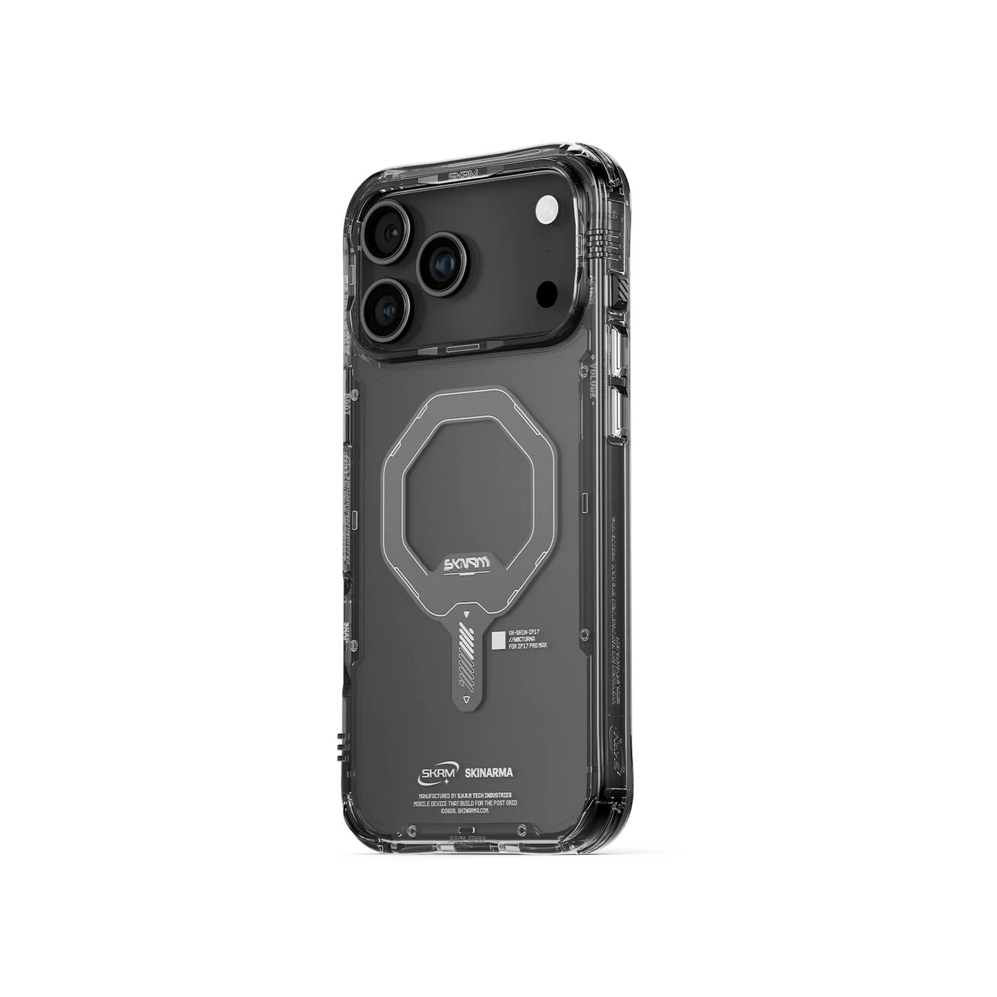 iPhone 17 Pro Max Uyumlu Kılıf Mag-Şarj Özellikli Şeffaf Airbag Tasarımlı Skinarma Saido Kapak