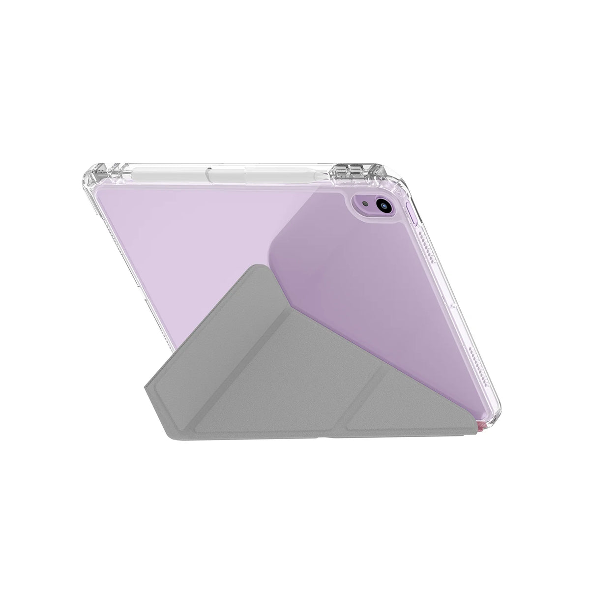iPad Air 11 2024 Uyumlu Kılıf Skinarma Kalemlikli Arkası Şeffaf Standlı Sticker Paketli Magnetik Zeta Kılıf