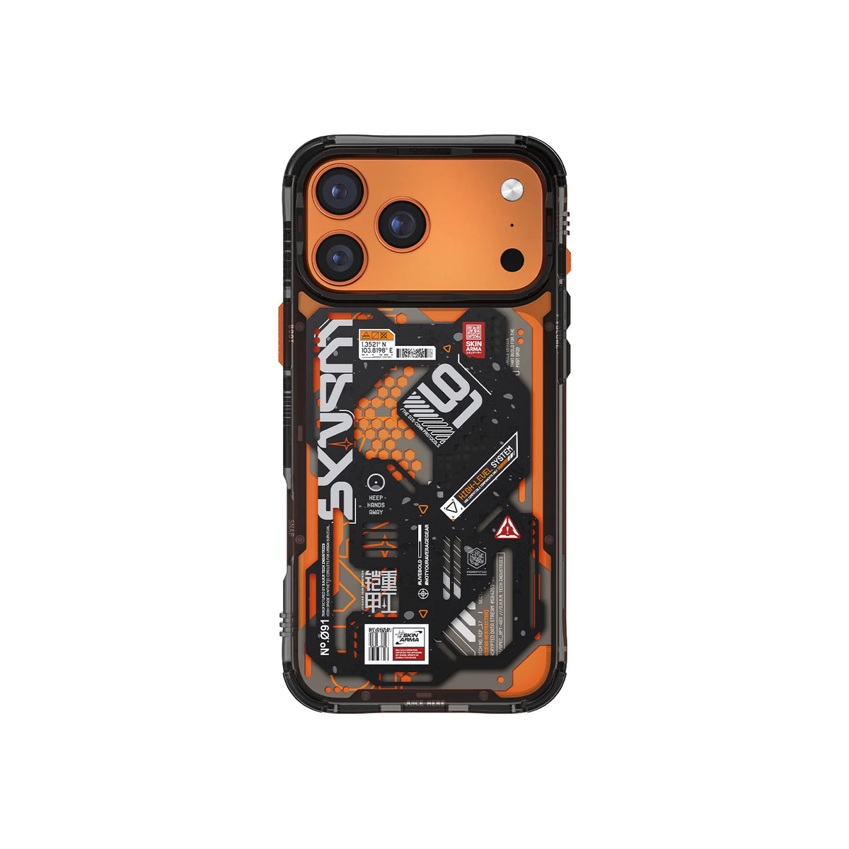 iPhone 17 Pro Uyumlu Kılıf Mag-Şarj Özellikli Desenli Airbag Tasarımlı Skinarma Spectra Kapak
