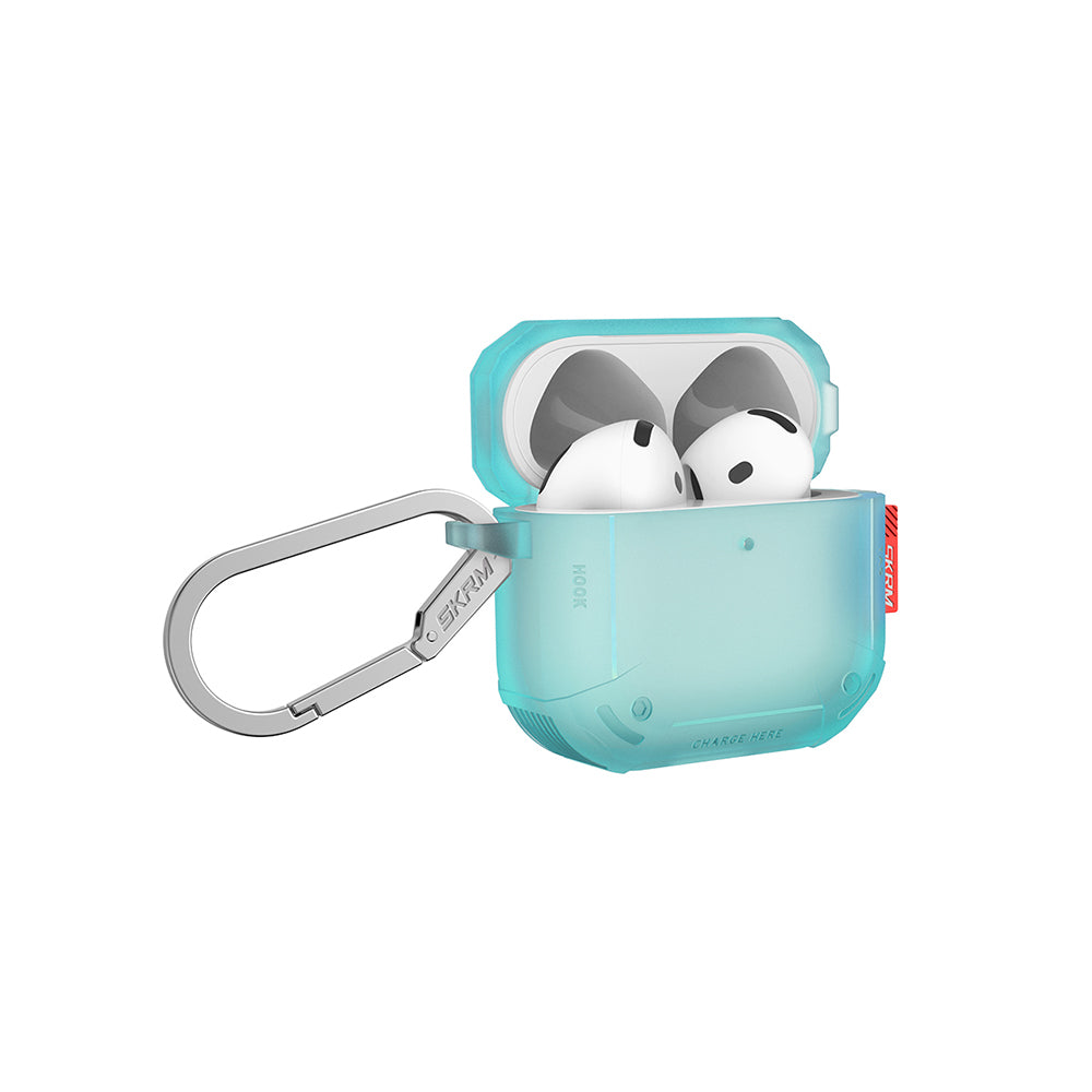 Airpods 4. Nesil Uyumlu Kılıf Airbagli Yivli Köşe Tasarımlı 360 Derece Tam Koruma Skinarma Mecha CE Kılıf