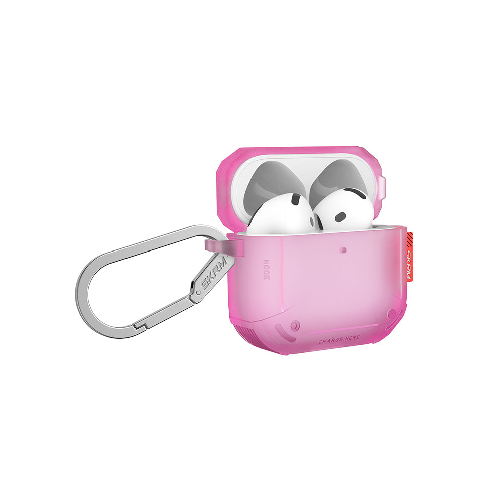 Airpods 4. Nesil Uyumlu Kılıf Airbagli Yivli Köşe Tasarımlı 360 Derece Tam Koruma Skinarma Mecha CE Kılıf