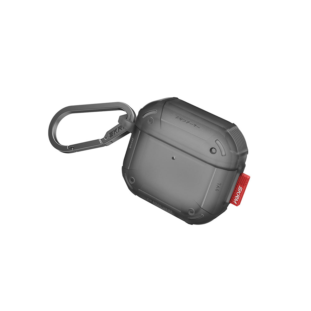 Airpods 4. Nesil Uyumlu Kılıf Airbagli Yivli Köşe Tasarımlı 360 Derece Tam Koruma Skinarma Mecha CE Kılıf