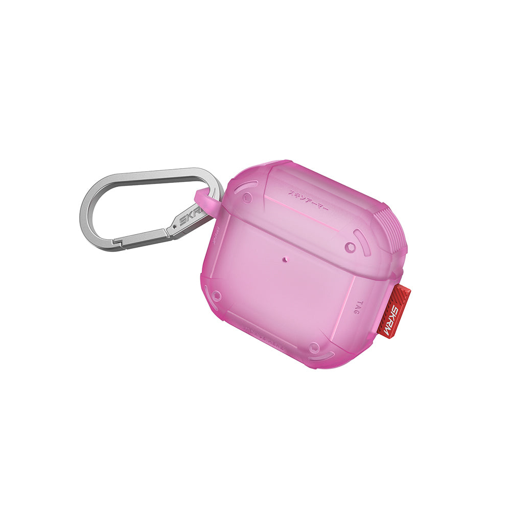 Airpods 4. Nesil Uyumlu Kılıf Airbagli Yivli Köşe Tasarımlı 360 Derece Tam Koruma Skinarma Mecha CE Kılıf