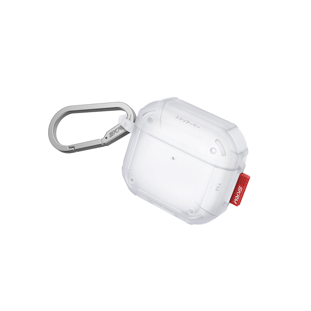 Airpods 4. Nesil Uyumlu Kılıf Airbagli Yivli Köşe Tasarımlı 360 Derece Tam Koruma Skinarma Mecha CE Kılıf