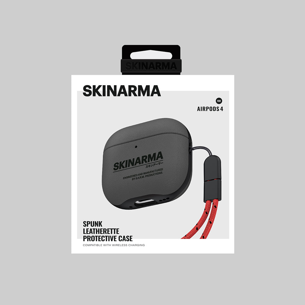 Airpods 4 Uyumlu Kılıf SkinArma PU Deri Tasarım Spunk Kılıf