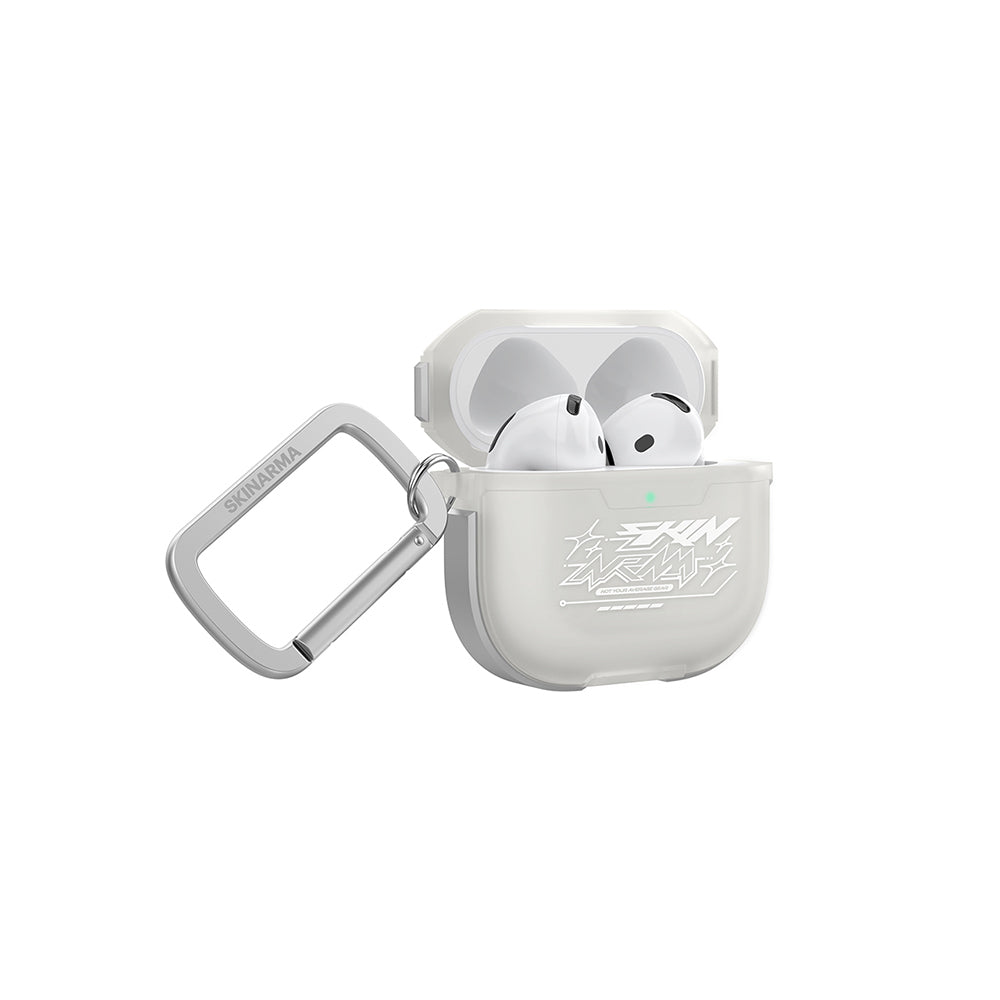 Airpods 4. Nesil Uyumlu Kılıf Skinarma Transparan Mat Tasarım Kinzoku Kılıf