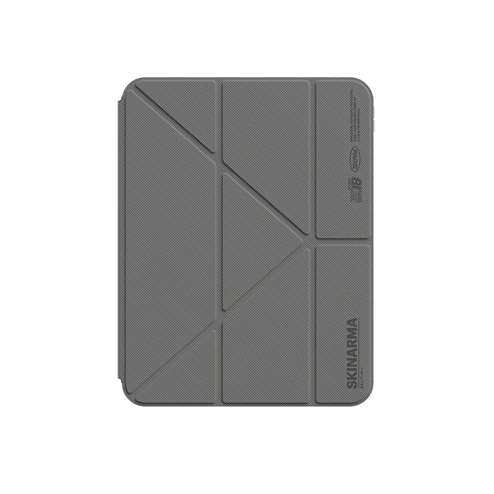 iPad 11.Nesil A16 2025 Uyumlu Kılıf Skinarma Kalemlikli Arkası Şeffaf Standlı Sticker Paketli Magnetik Zeta Kılıf