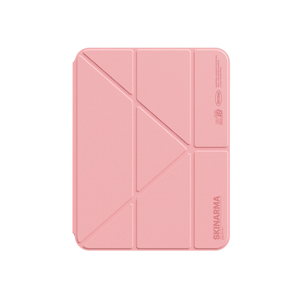 iPad 11.Nesil A16 2025 Uyumlu Kılıf Skinarma Kalemlikli Arkası Şeffaf Standlı Sticker Paketli Magnetik Zeta Kılıf