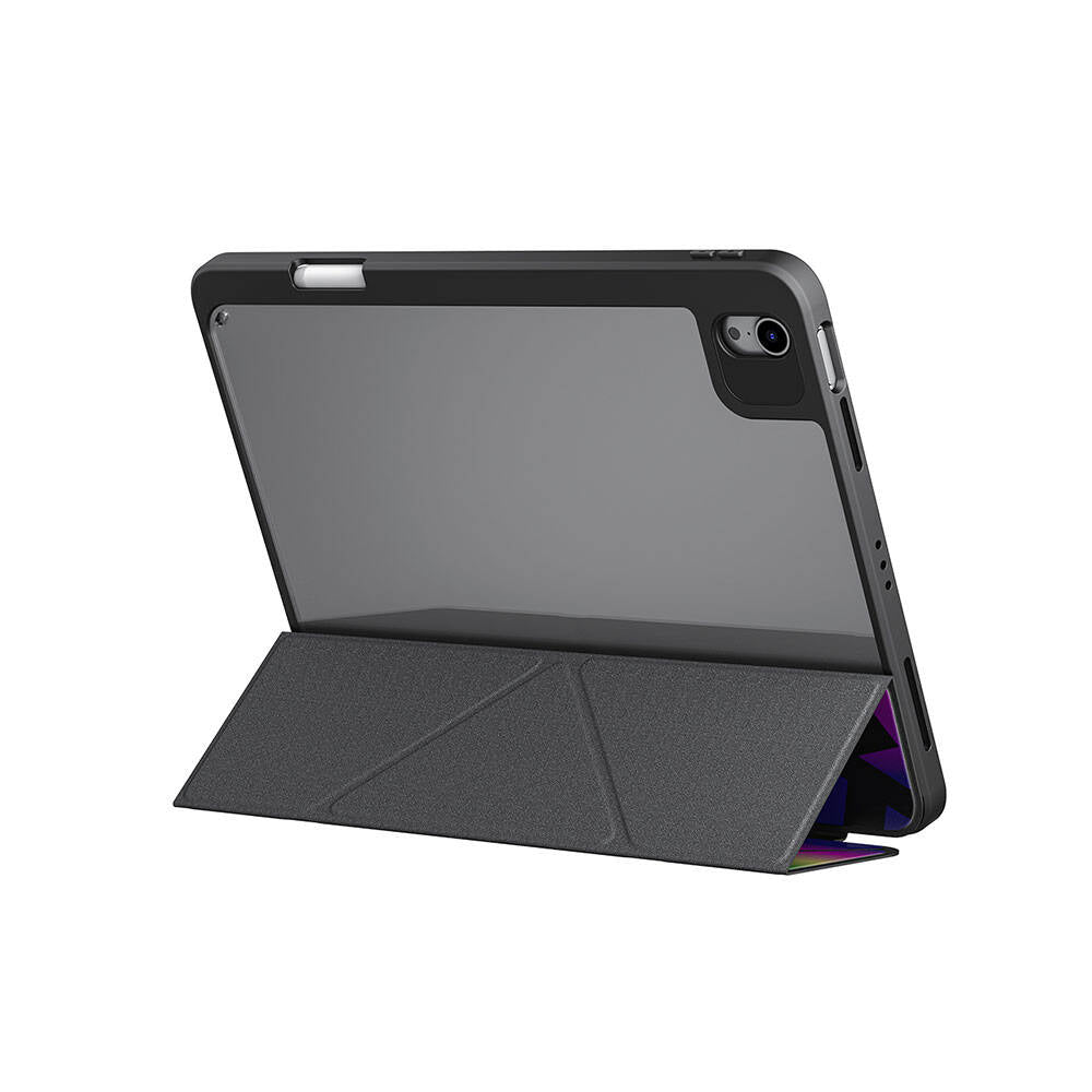 iPad Air 10.9 2022 (5.Nesil) Uyumlu Kılıf SkinArma Holografik Tasarımlı Arkası Şeffaf Çıkarılabilir Magnetik Kira Kobai Kılıf