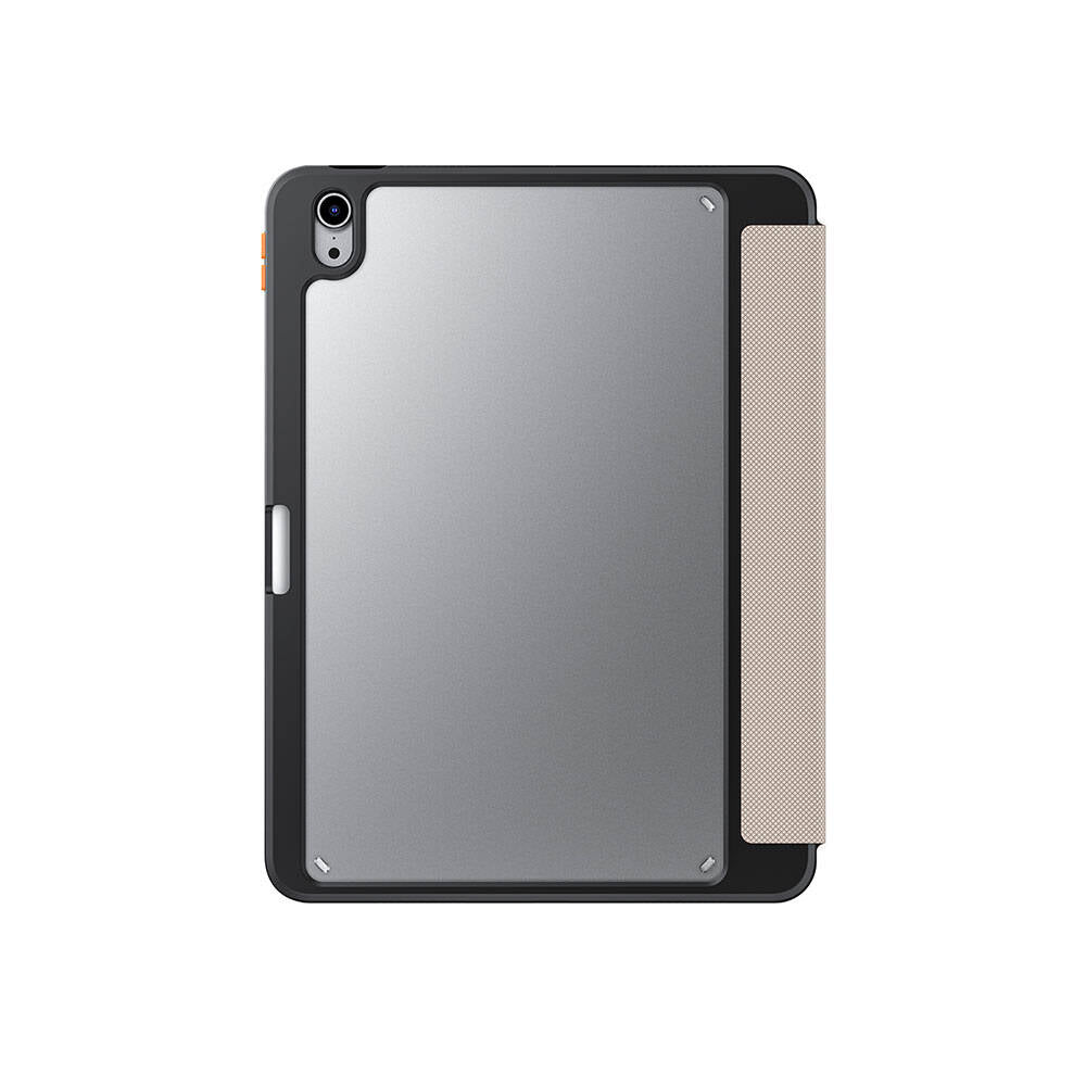 iPad Air 11 2025 M3 Uyumlu Kılıf SkinArma Kabartma Baskı Tasarımlı 360 Tam Koruma Arkası Şeffaf Standlı Gamma Kılıf