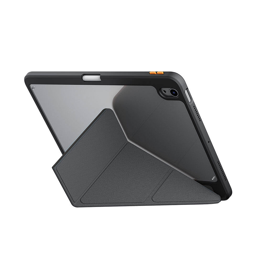 iPad Air 11 2025 M3 Uyumlu Kılıf SkinArma Kabartma Baskı Tasarımlı 360 Tam Koruma Arkası Şeffaf Standlı Gamma Kılıf