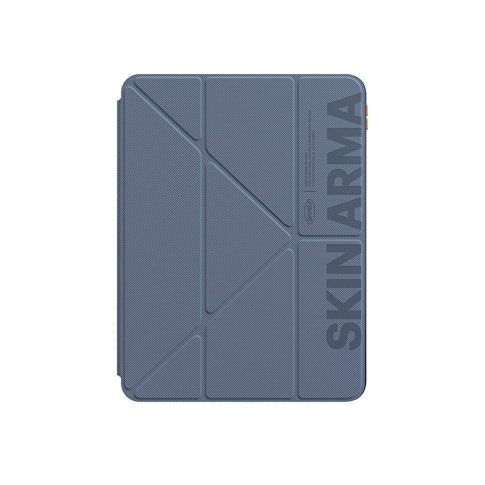 iPad Air 11 2025 M3 Uyumlu Kılıf SkinArma Kabartma Baskı Tasarımlı 360 Tam Koruma Arkası Şeffaf Standlı Gamma Kılıf