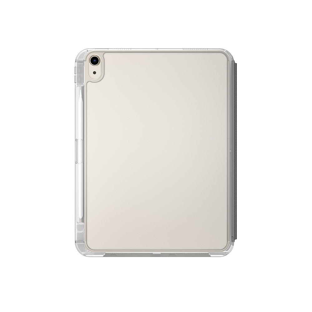 iPad Air 11 2024 Uyumlu Kılıf Skinarma Kalemlikli Arkası Şeffaf Standlı Sticker Paketli Magnetik Zeta Kılıf