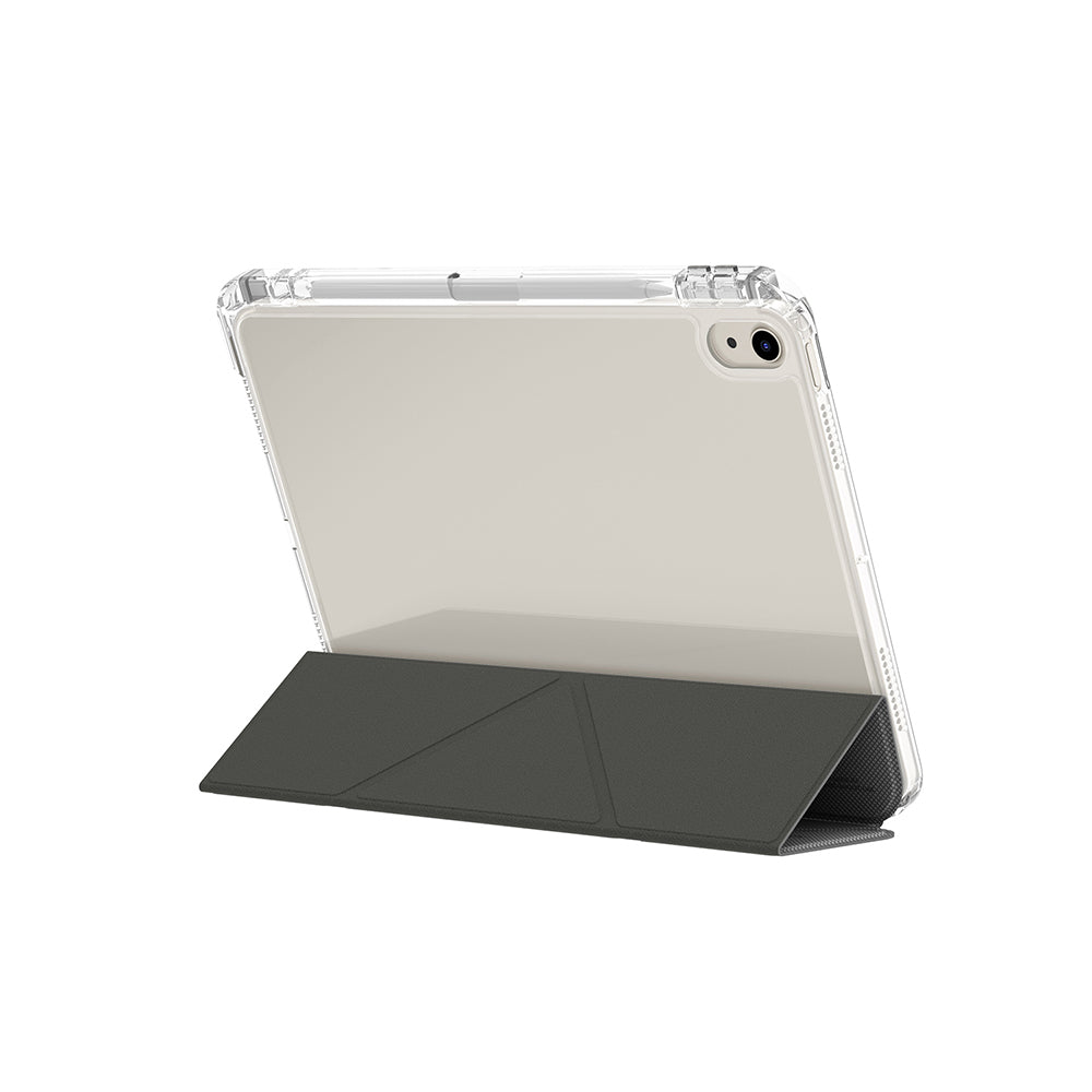 iPad Air 11 2024 Uyumlu Kılıf Skinarma Kalemlikli Arkası Şeffaf Standlı Sticker Paketli Magnetik Zeta Kılıf