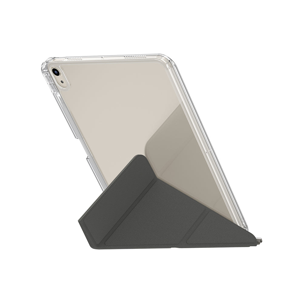 iPad Air 11 2024 Uyumlu Kılıf Skinarma Kalemlikli Arkası Şeffaf Standlı Sticker Paketli Magnetik Zeta Kılıf