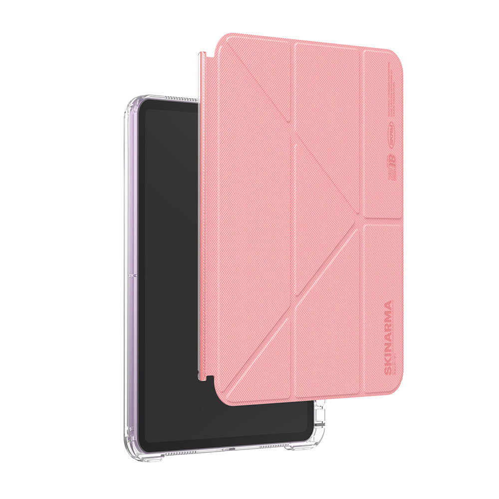 iPad Air 11 2024 Uyumlu Kılıf Skinarma Kalemlikli Arkası Şeffaf Standlı Sticker Paketli Magnetik Zeta Kılıf