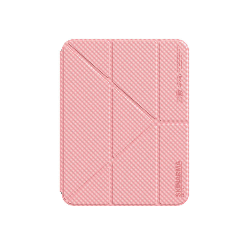 iPad Air 11 2024 Uyumlu Kılıf Skinarma Kalemlikli Arkası Şeffaf Standlı Sticker Paketli Magnetik Zeta Kılıf