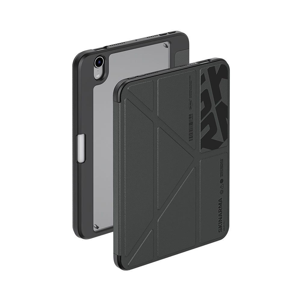 iPad Mini 2024 (7.Nesil) Uyumlu Kılıf Skinarma Desenli Airbag Tasarımlı Standlı Spunk Kapak