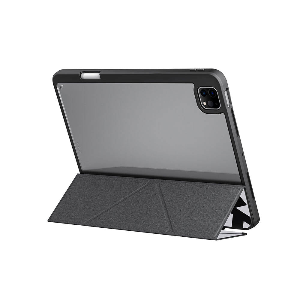 iPad Pro 11 2025 M5 Uyumlu Kılıf SkinArma Holografik Tasarımlı Arkası Şeffaf Çıkarılabilir Magnetik Kira Kobai Kılıf