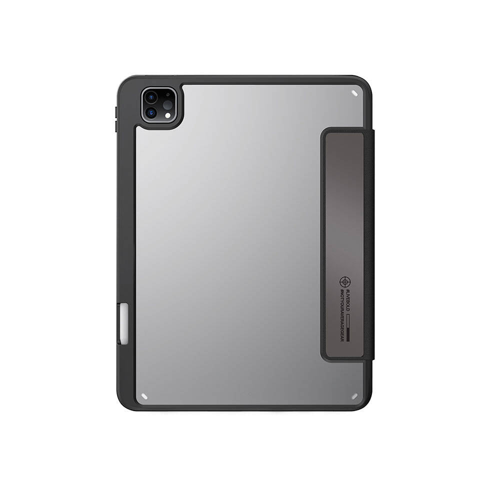 iPad Pro 11 2025 M5 Uyumlu Kılıf SkinArma Holografik Tasarımlı Arkası Şeffaf Çıkarılabilir Magnetik Kira Kobai Kılıf