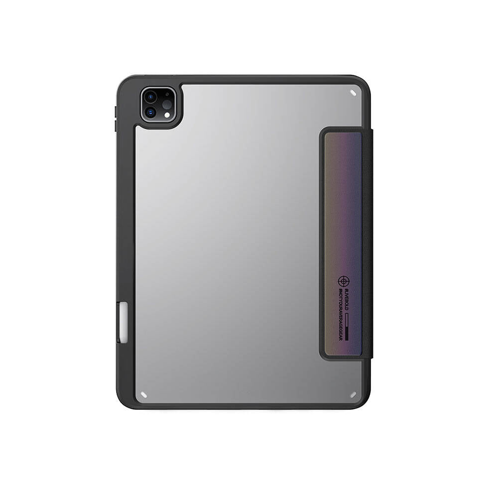 iPad Pro 11 2025 M5 Uyumlu Kılıf SkinArma Holografik Tasarımlı Arkası Şeffaf Çıkarılabilir Magnetik Kira Kobai Kılıf