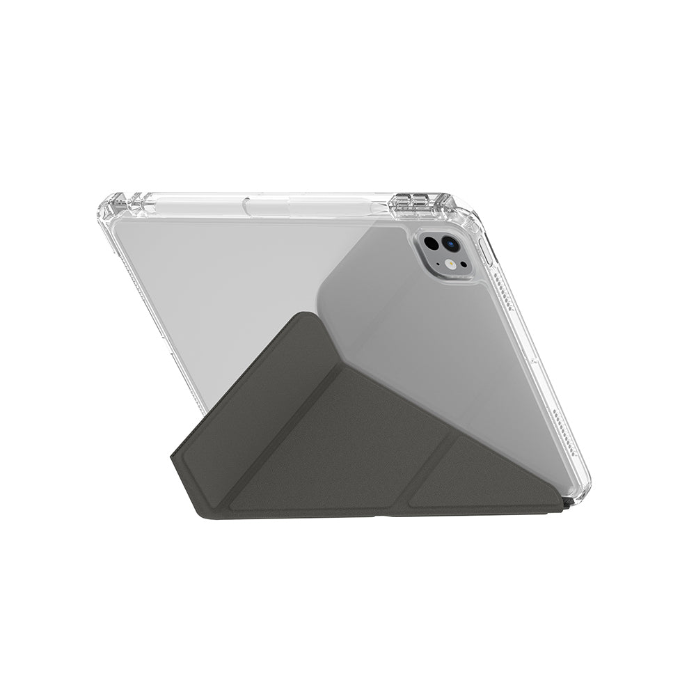 iPad Pro 11 2025 M5 Uyumlu Kılıf Skinarma Kalemlikli Arkası Şeffaf Standlı Sticker Paketli Magnetik Zeta Kılıf