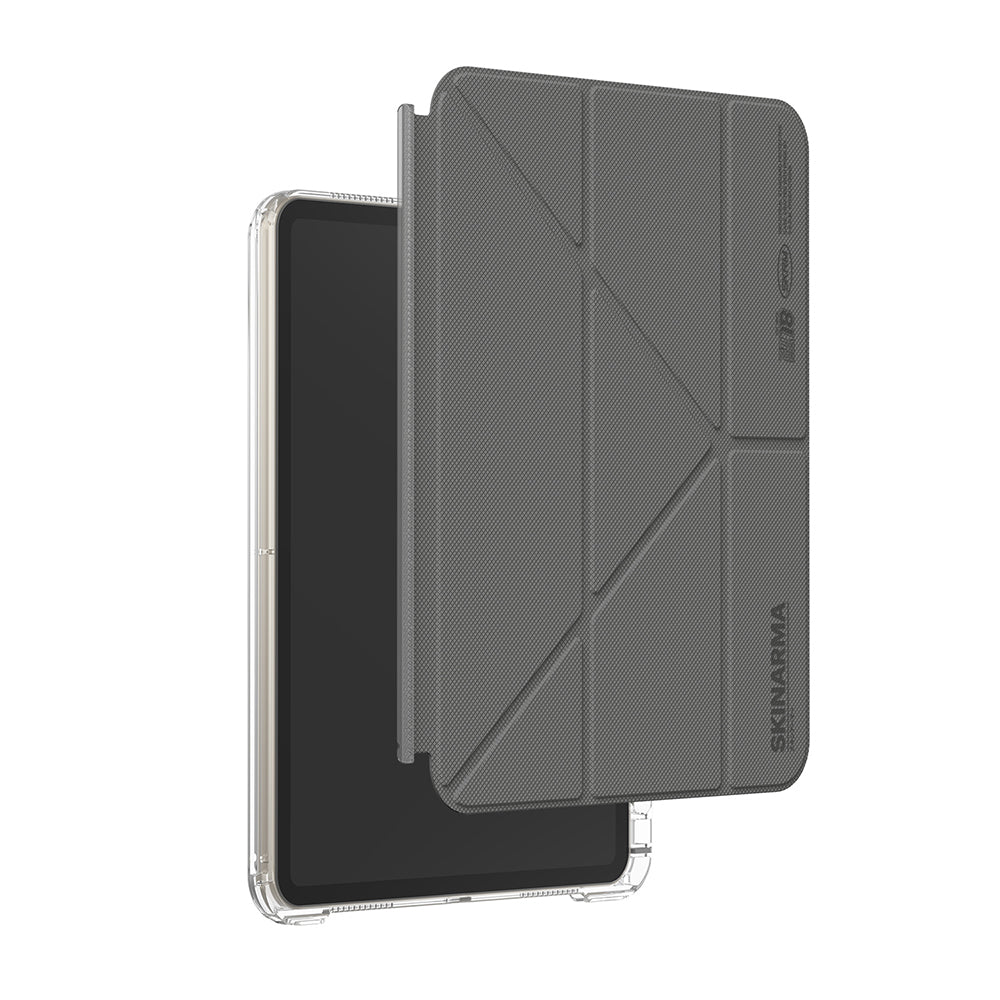 iPad Pro 11 2025 M5 Uyumlu Kılıf Skinarma Kalemlikli Arkası Şeffaf Standlı Sticker Paketli Magnetik Zeta Kılıf