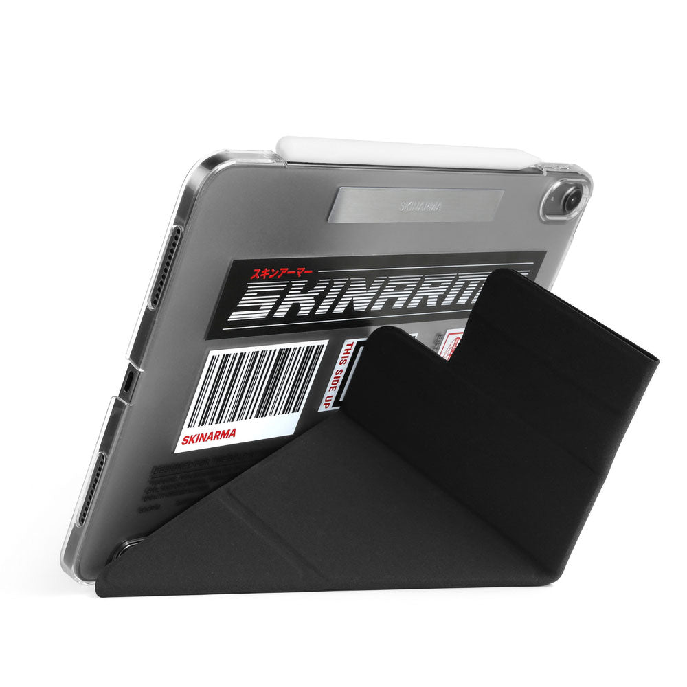 iPad Air 11 2024 Uyumlu Kılıf SkinArma Sticker Tasarımlı Kalemlikli Arkası Şeffaf Standlı Magnetik Taito Kılıf