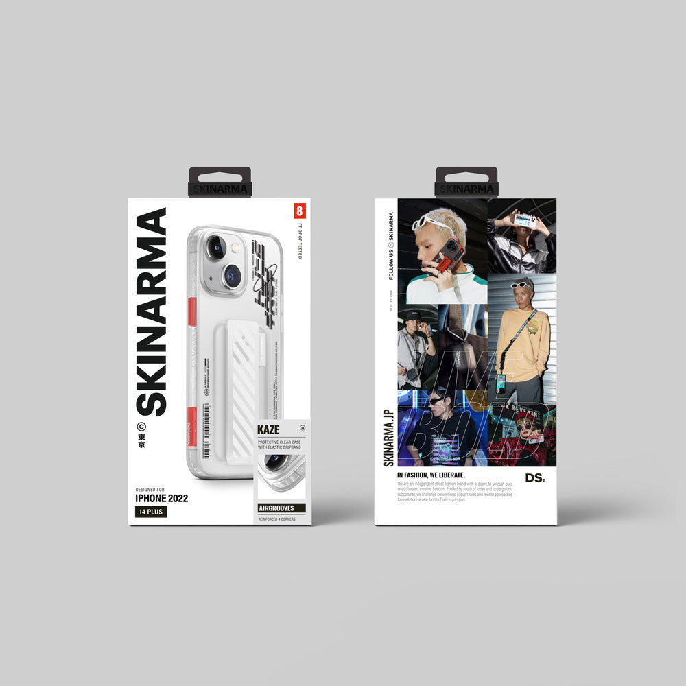 iPhone 14 Plus Uyumlu Kılıf SkinArma Şeffaf Desenli Kaze Kapak