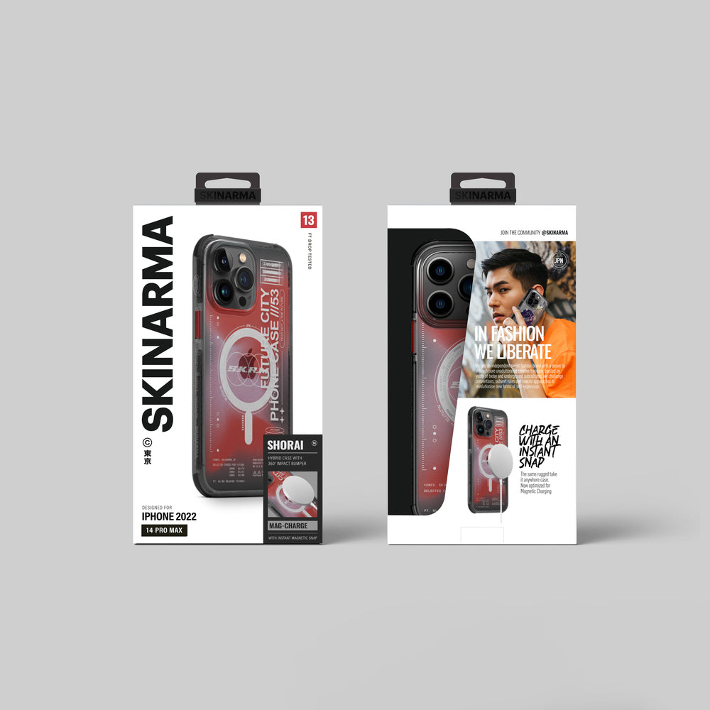 iPhone 14 Pro Max Uyumlu Kılıf SkinArma Şeffaf Airbag Tasarımlı Mag-Şarj Özellikli Shorai Kapak
