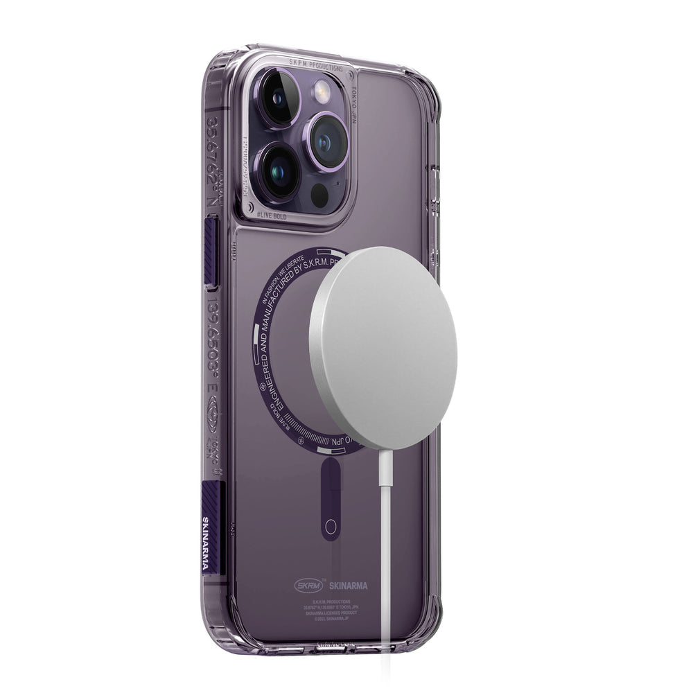 iPhone 14 Pro Max Uyumlu Kılıf SkinArma Şeffaf Airbag Tasarımlı Magsafe Şarj Özellikli Saido Kapak