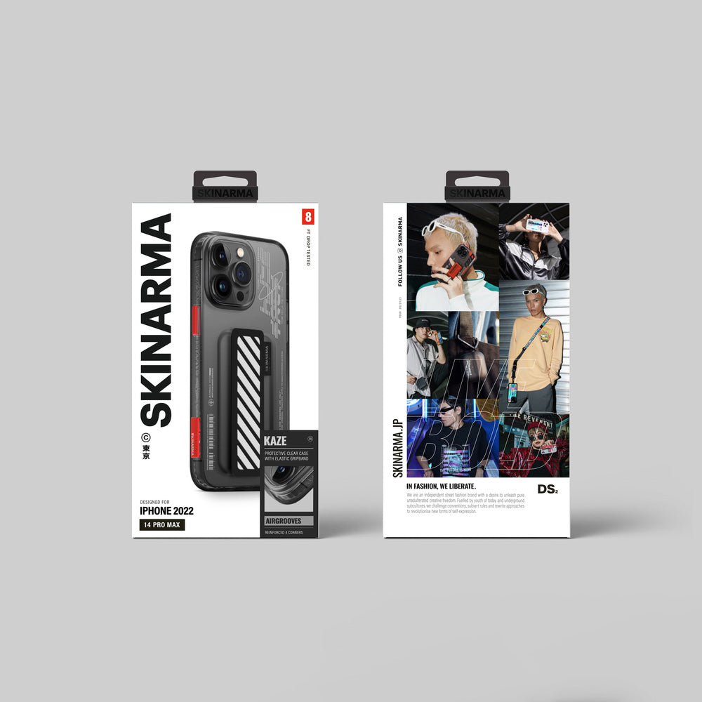 iPhone 14 Pro Max Uyumlu Kılıf SkinArma Şeffaf Desenli Kaze Kapak