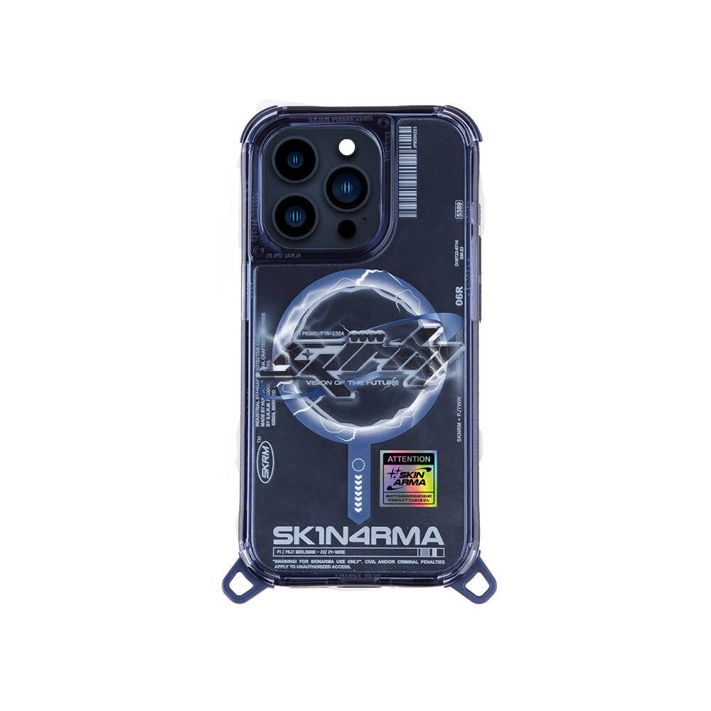 iPhone 15 Pro Max Uyumlu Kılıf Mag-Şarj Özellikli Yazı Desenli SkinArma Bolt Kapak