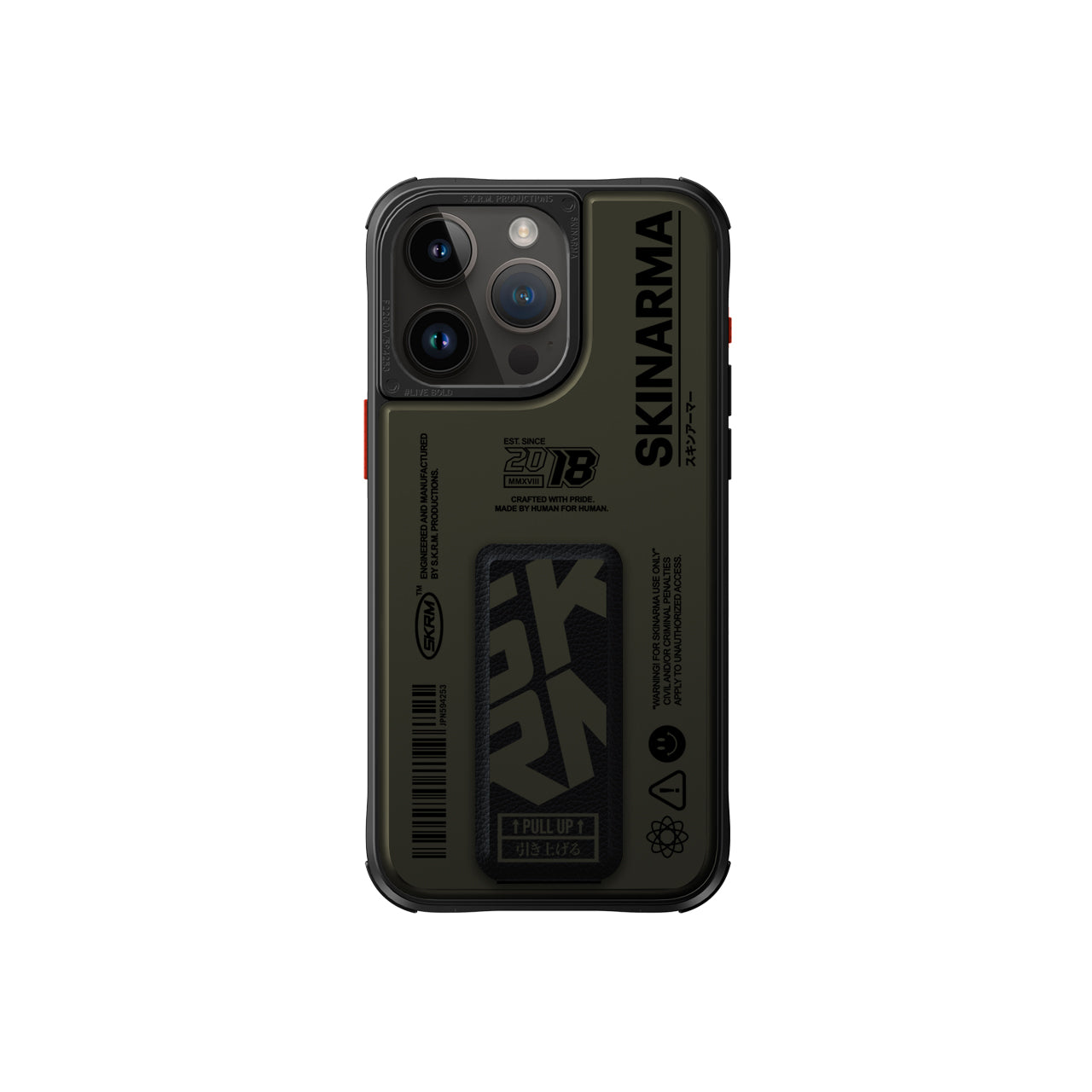 iPhone 15 Pro Max Uyumlu Kılıf SkinArma Desenli Airbag Tasarımlı Standlı Spunk Kapak