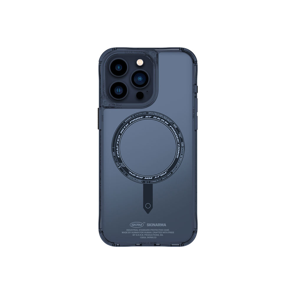 iPhone 15 Pro Max Uyumlu Kılıf Mag-Şarj Özellikli Şeffaf Airbag Tasarımlı Skinarma Saido Kapak