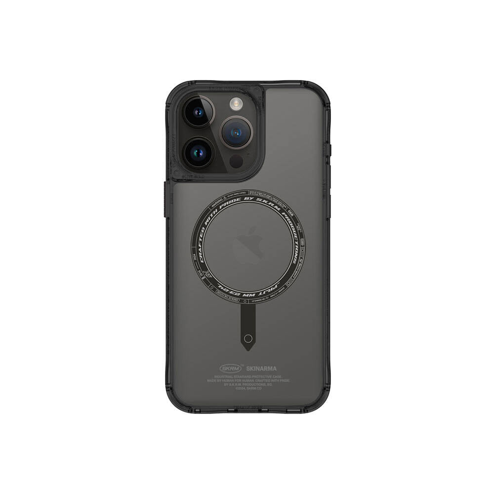 iPhone 15 Pro Max Uyumlu Kılıf SkinArma Şeffaf Magsafe Tutucu Özellikli Kado Kartlıklı Saido Kapak