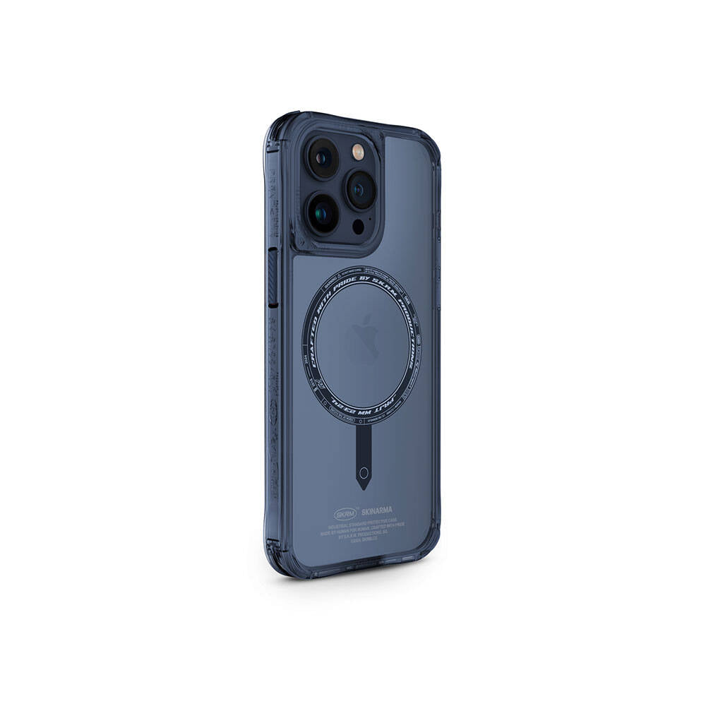 iPhone 15 Pro Max Uyumlu Kılıf SkinArma Şeffaf Magsafe Tutucu Özellikli Kado Kartlıklı Saido Kapak