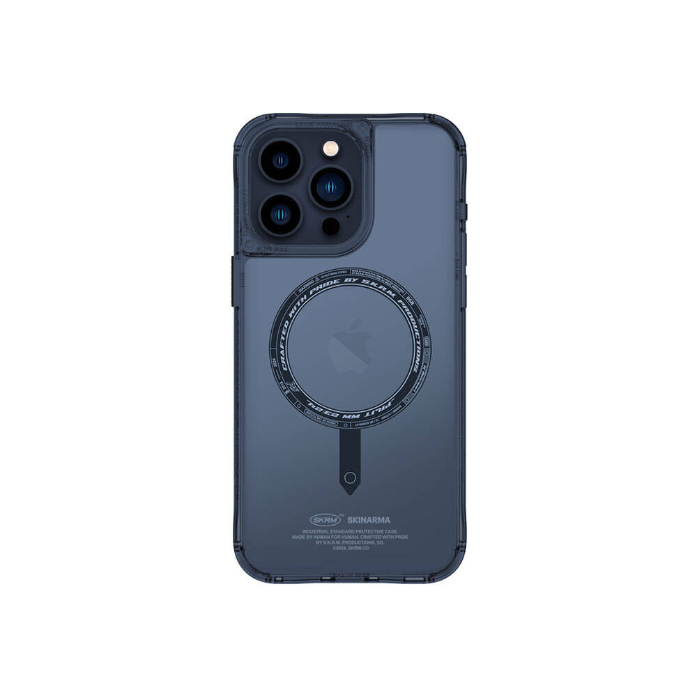 iPhone 15 Pro Max Uyumlu Kılıf SkinArma Şeffaf Magsafe Tutucu Özellikli Kado Kartlıklı Saido Kapak