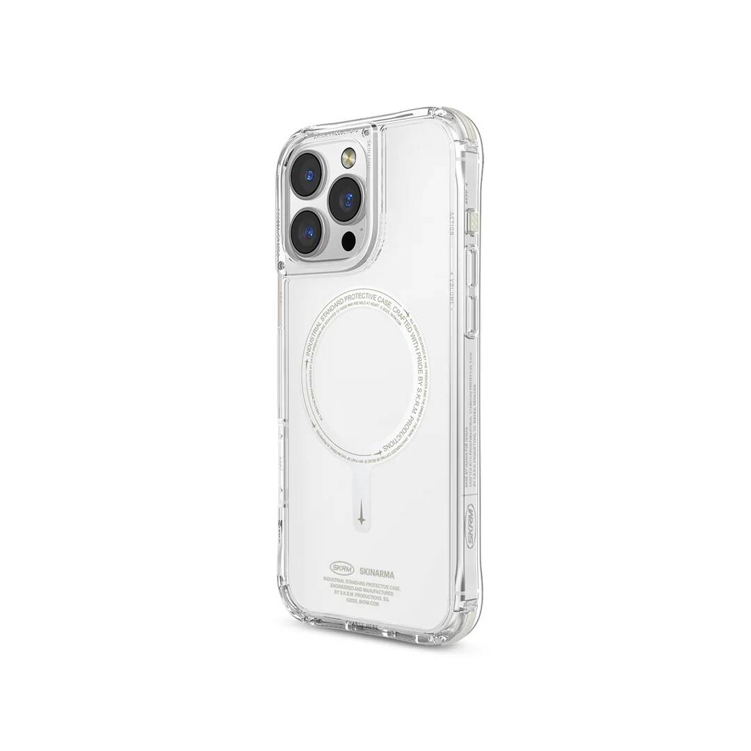 iPhone 16 Pro Compatible Case Magsafe Charging Feature Transparent Airbag Design Skinarma Saido Nightglow Phosphorescent Cover