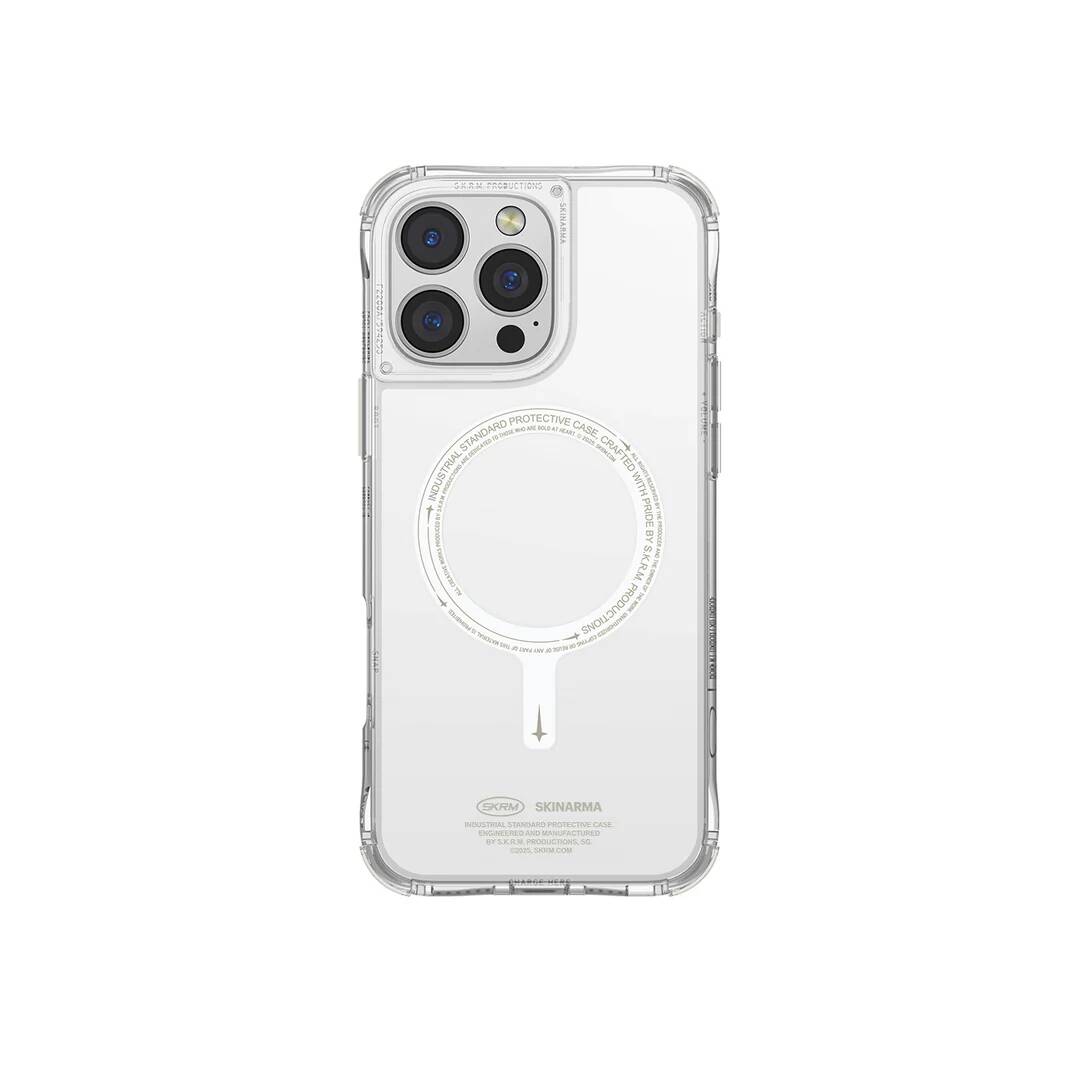 iPhone 16 Pro Compatible Case Magsafe Charging Feature Transparent Airbag Design Skinarma Saido Nightglow Phosphorescent Cover