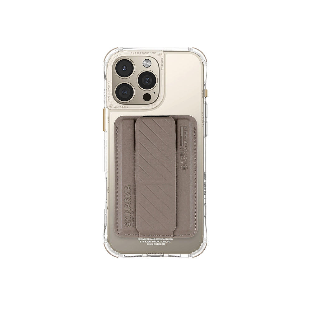 iPhone 16 Pro Uyumlu Kılıf SkinArma Şeffaf M-safe Şarj Özellikli Prime Edition Kado Kartlıklı Saido Kapak