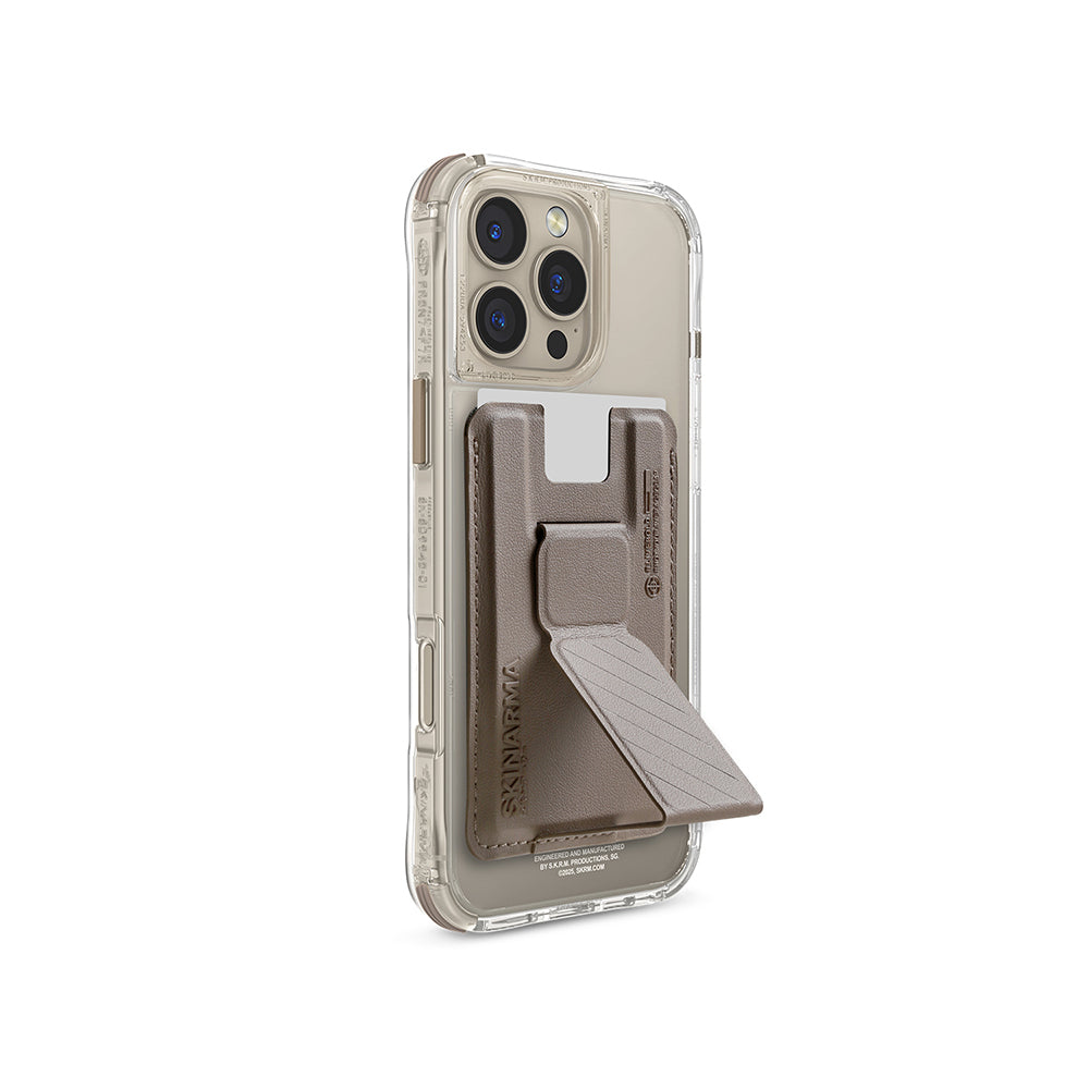 iPhone 16 Pro Uyumlu Kılıf SkinArma Şeffaf M-safe Şarj Özellikli Prime Edition Kado Kartlıklı Saido Kapak