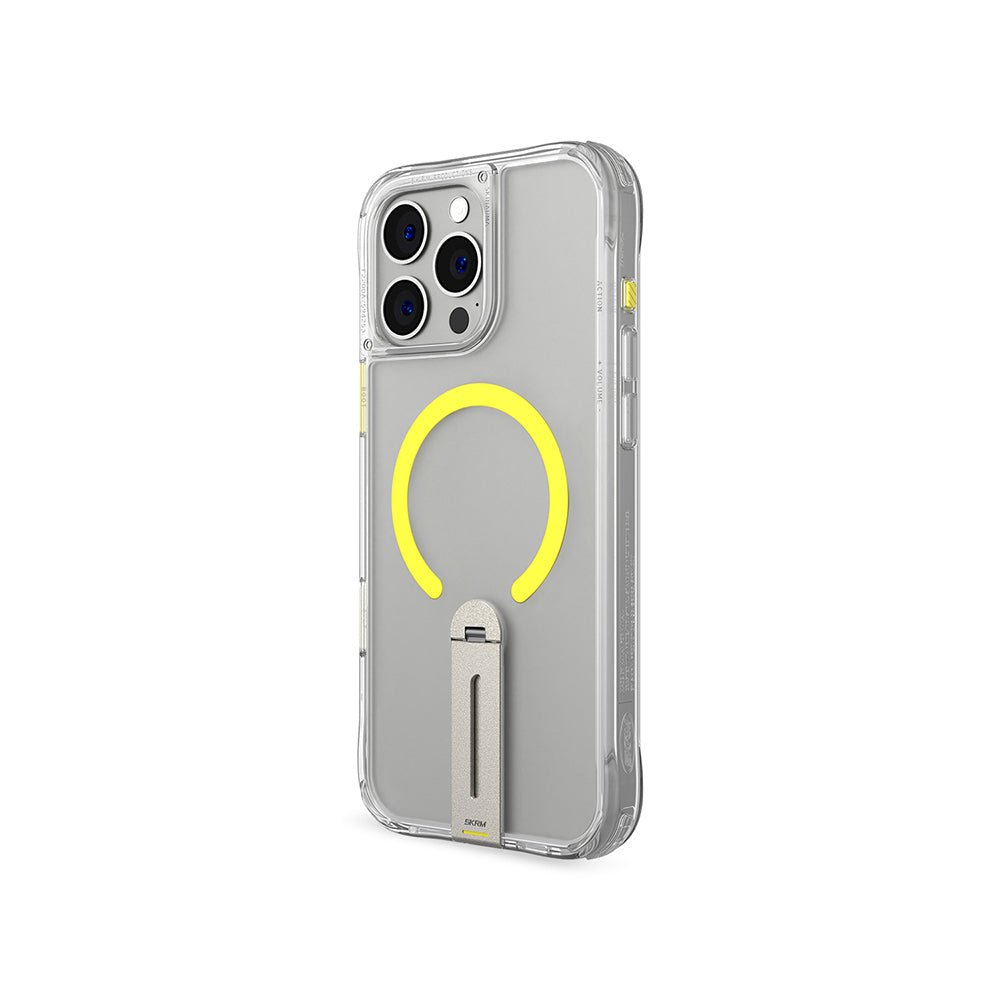 iPhone 16 Pro Uyumlu Kılıf Magsafe Şarj Özellikli 360 Derece Dönebilen Standlı Skinarma Helix Kapak