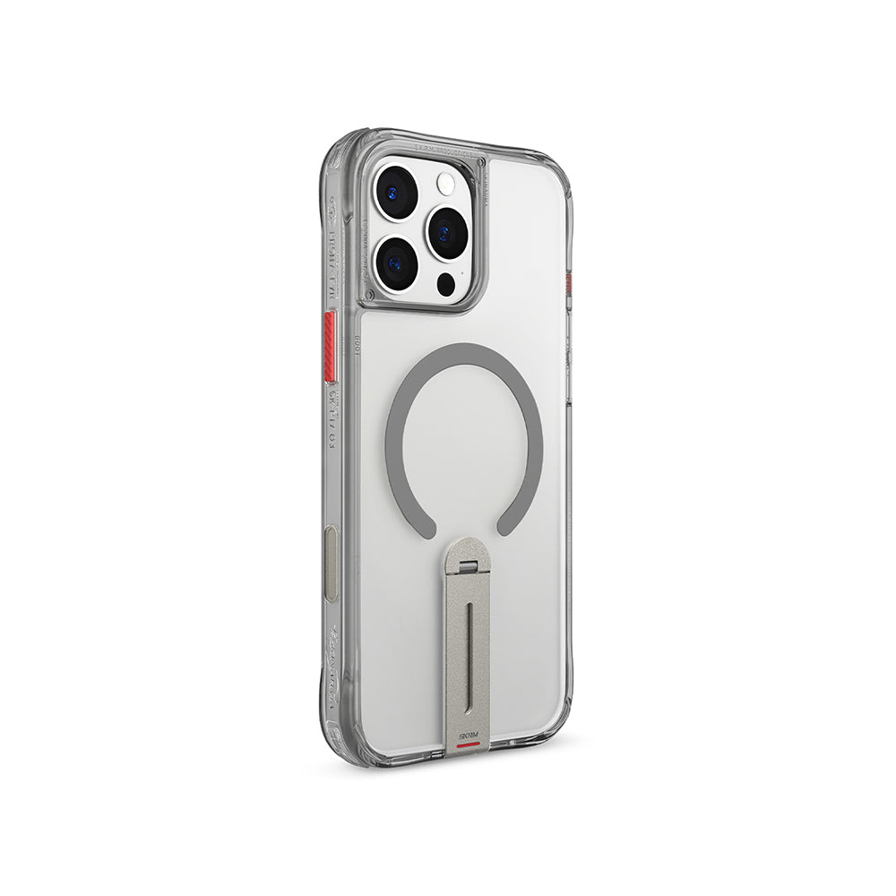 iPhone 16 Pro Uyumlu Kılıf Magsafe Şarj Özellikli 360 Derece Dönebilen Standlı Skinarma Helix Kapak