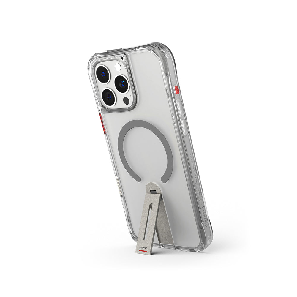 iPhone 16 Pro Uyumlu Kılıf Magsafe Şarj Özellikli 360 Derece Dönebilen Standlı Skinarma Helix Kapak