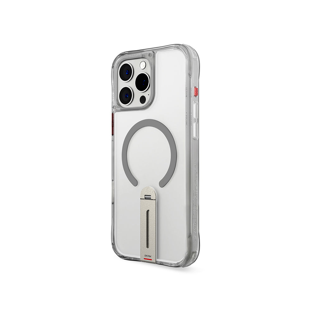 iPhone 16 Pro Uyumlu Kılıf Magsafe Şarj Özellikli 360 Derece Dönebilen Standlı Skinarma Helix Kapak