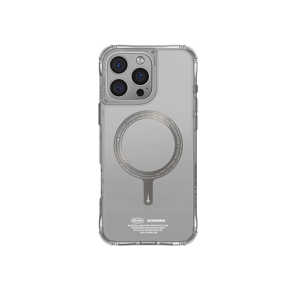 iPhone 16 Pro Max Uyumlu Kılıf Magsafe Şarj Özellikli Airbagli Şeffaf SkinArma Saido Prime Kapak