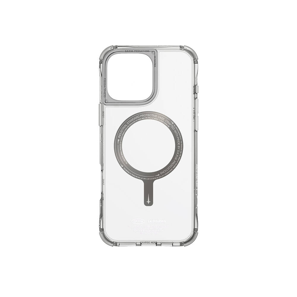 iPhone 16 Pro Max Uyumlu Kılıf Magsafe Şarj Özellikli Airbagli Şeffaf SkinArma Saido Prime Kapak